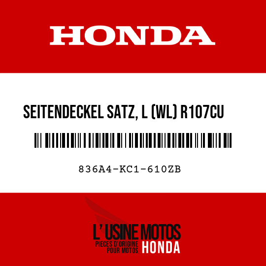 image de 836A4-KC1-610ZB SEITENDECKEL SATZ, L (WL) R107CU  (R107CU CANDYBURGUNDERROT-U)