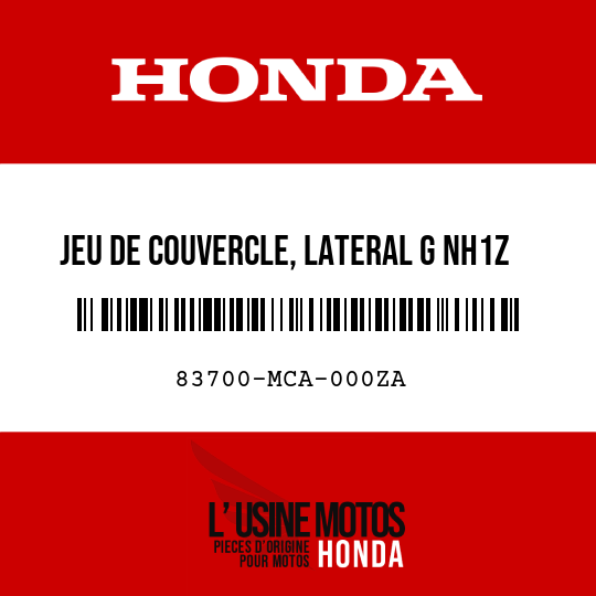 image de 83700-MCA-000ZA JEU DE COUVERCLE, LATERAL G NH1Z