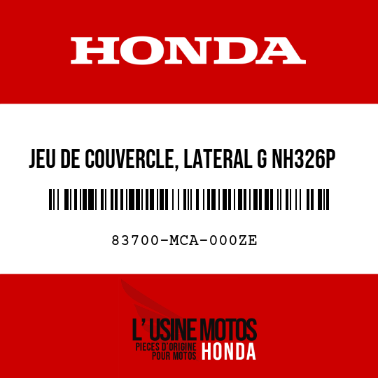 image de 83700-MCA-000ZE JEU DE COUVERCLE, LATERAL G NH326P 