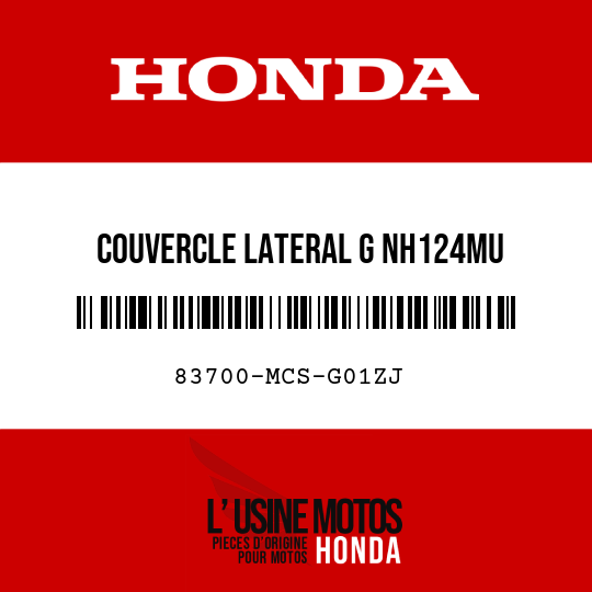 image de 83700-MCS-G01ZJ COUVERCLE LATERAL G NH124MU 