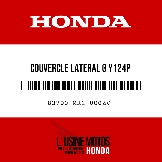 image de 83700-MR1-000ZV COUVERCLE LATERAL G Y124P 