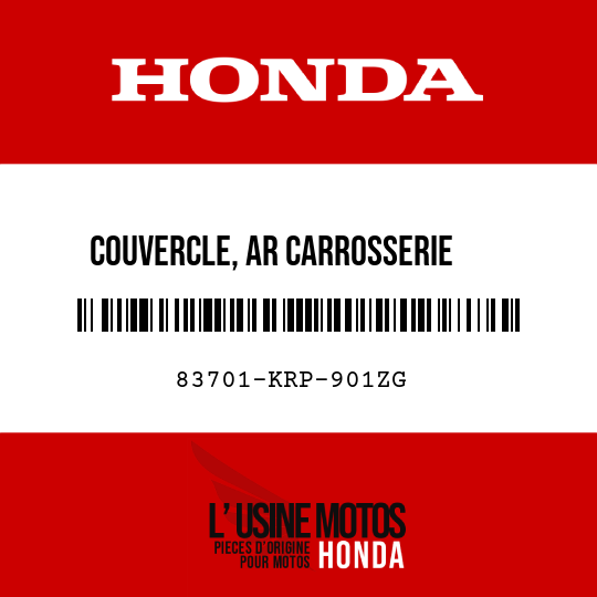 image de 83701-KRP-901ZG COUVERCLE, AR CARROSSERIE    CENTRALE (WOL) R195C 