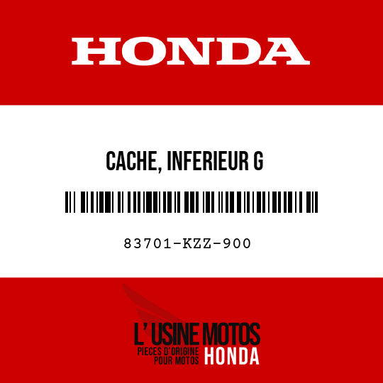 image de 83701-KZZ-900 CACHE, INFERIEUR G