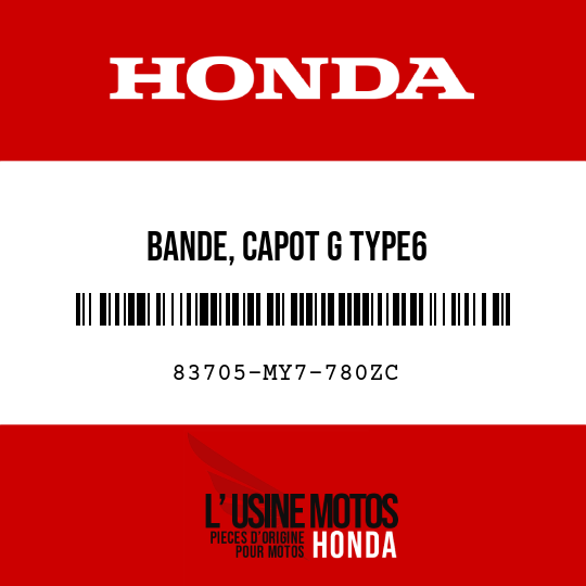 image de 83705-MY7-780ZC BANDE, CAPOT G TYPE6 