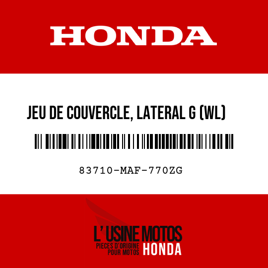 image de 83710-MAF-770ZG JEU DE COUVERCLE, LATERAL G (WL) TYPE7 