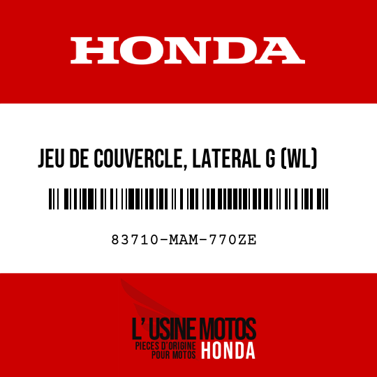 image de 83710-MAM-770ZE JEU DE COUVERCLE, LATERAL G (WL) TYPE7 
