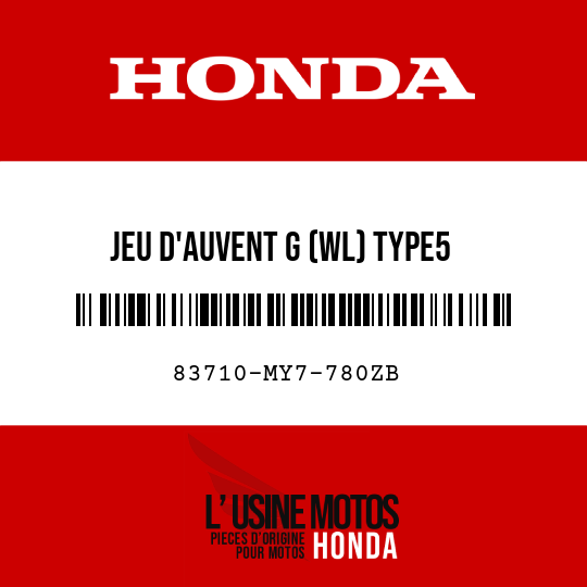 image de 83710-MY7-780ZB JEU D'AUVENT G (WL) TYPE5 