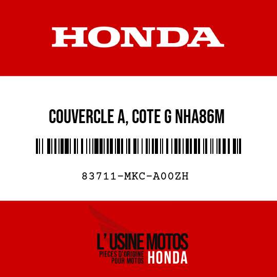 image de 83711-MKC-A00ZH COUVERCLE A, COTE G NHA86M