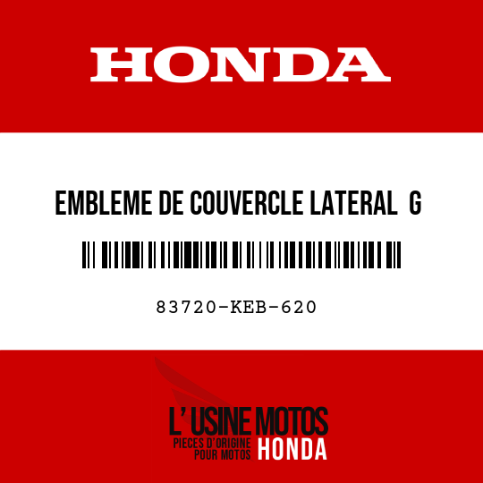 image de 83720-KEB-620 EMBLEME DE COUVERCLE LATERAL  G
