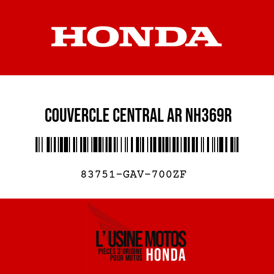 image de 83751-GAV-700ZF COUVERCLE CENTRAL AR NH369R 