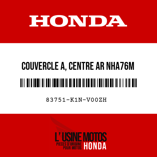 image de 83751-K1N-V00ZH COUVERCLE A, CENTRE AR NHA76M
