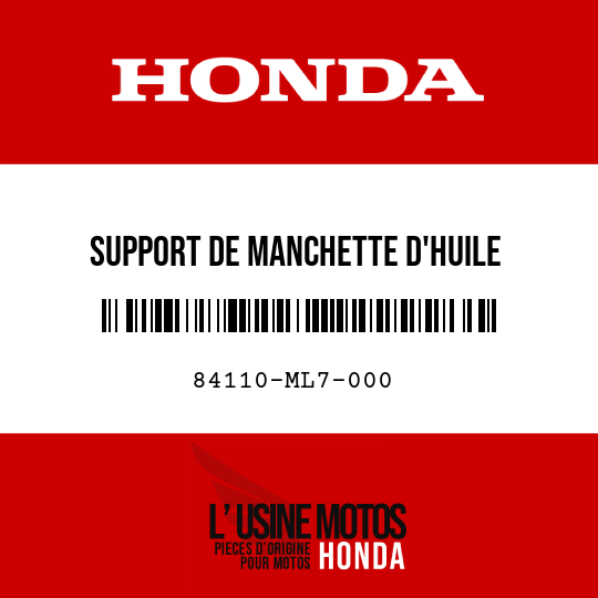 image de 84110-ML7-000 SUPPORT DE MANCHETTE D'HUILE