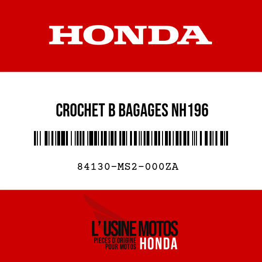 image de 84130-MS2-000ZA CROCHET B BAGAGES NH196 