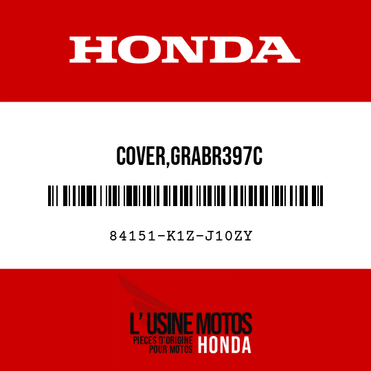 image de 84151-K1Z-J10ZY COVER,GRABR397C