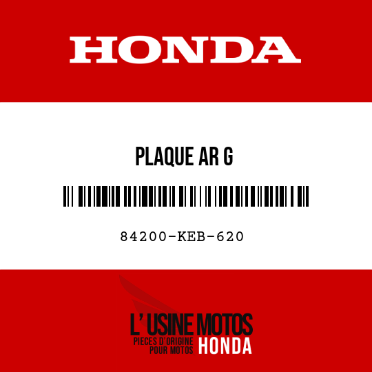 image de 84200-KEB-620 PLAQUE AR G