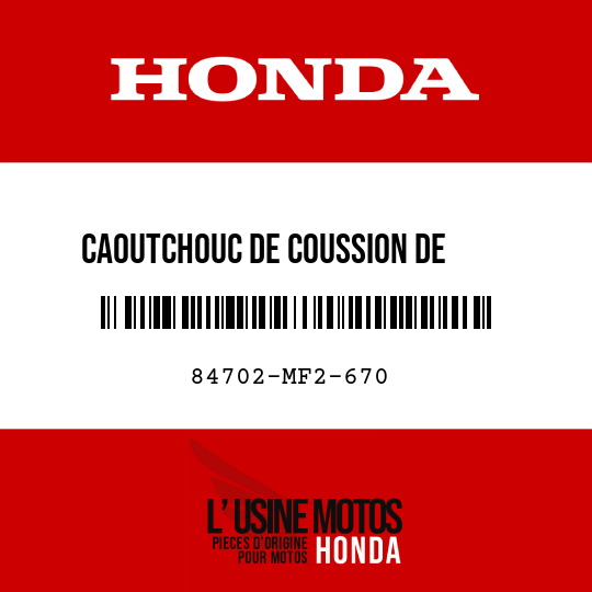 image de 84702-MF2-670 CAOUTCHOUC DE COUSSION DE     SUPPORT DE PLAQUE DE NUMERO