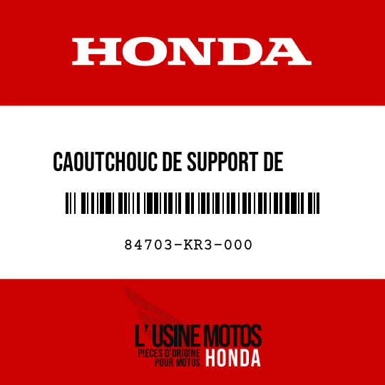image de 84703-KR3-000 CAOUTCHOUC DE SUPPORT DE      NUMERO