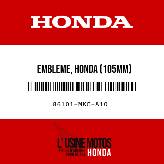 image de 86101-MKC-A10 EMBLEME, HONDA (105MM)