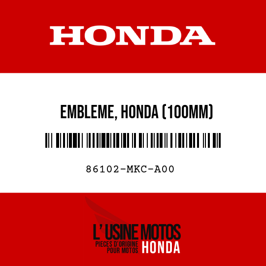 image de 86102-MKC-A00 EMBLEME, HONDA (100MM)