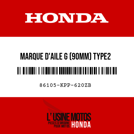 image de 86105-KPP-620ZB MARQUE D'AILE G (90MM) TYPE2