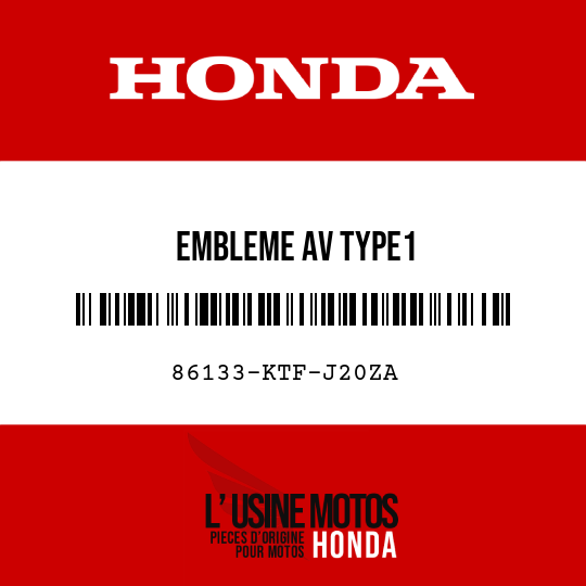 image de 86133-KTF-J20ZA EMBLEME AV TYPE1