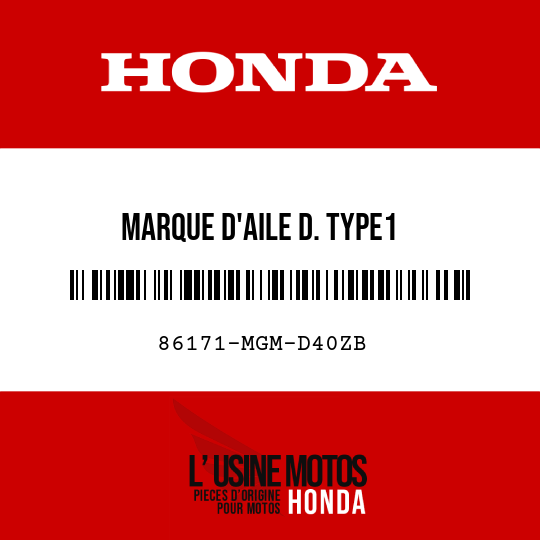 image de 86171-MGM-D40ZB MARQUE D'AILE D. TYPE1