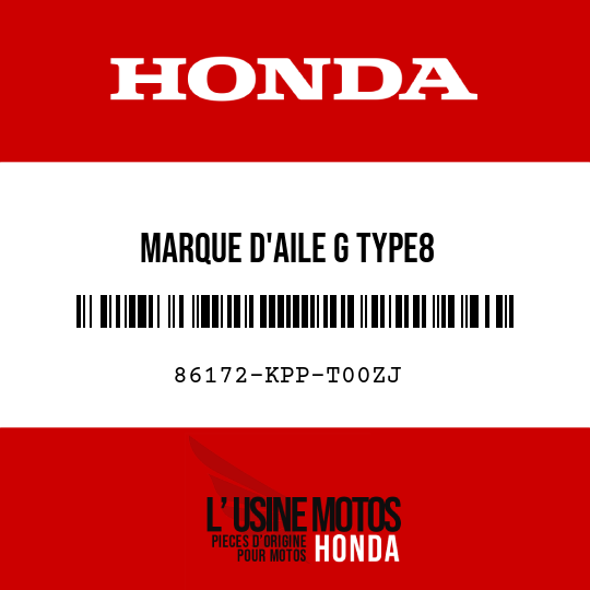 image de 86172-KPP-T00ZJ MARQUE D'AILE G TYPE8