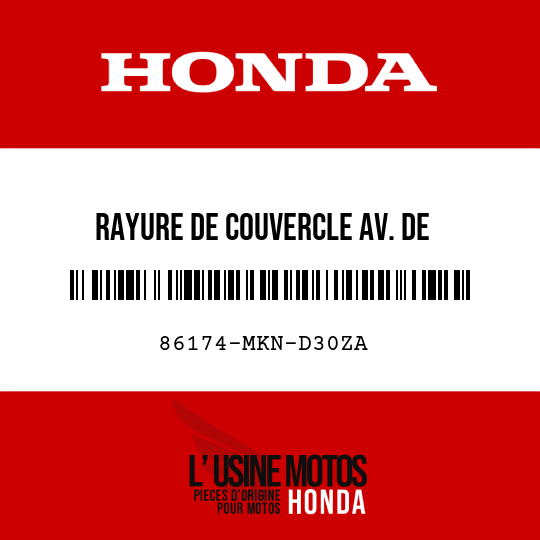 image de 86174-MKN-D30ZA RAYURE DE COUVERCLE AV. DE RESERVOIR D'ESSENCE G. TYPE1