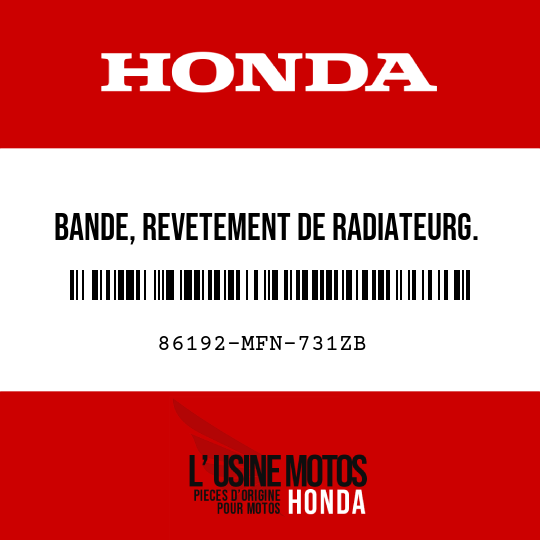 image de 86192-MFN-731ZB BANDE, REVETEMENT DE RADIATEURG. TYPE1