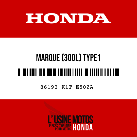 image de 86193-K1T-E50ZA MARQUE (300L) TYPE1