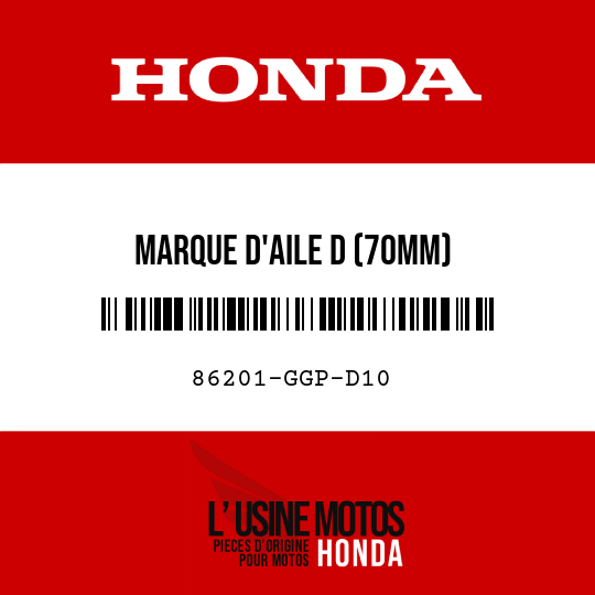 image de 86201-GGP-D10 MARQUE D'AILE D (70MM)