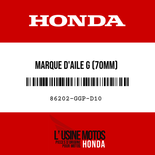 image de 86202-GGP-D10 MARQUE D'AILE G (70MM)