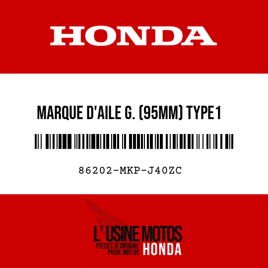 image de 86202-MKP-J40ZC MARQUE D'AILE G. (95MM) TYPE1