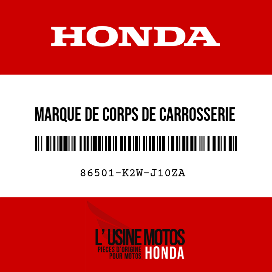 image de 86501-K2W-J10ZA MARQUE DE CORPS DE CARROSSERIE TYPE1