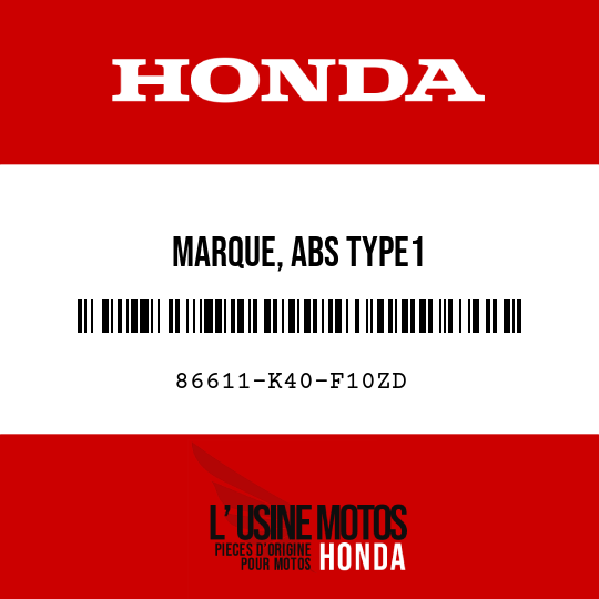 image de 86611-K40-F10ZD MARQUE, ABS TYPE1