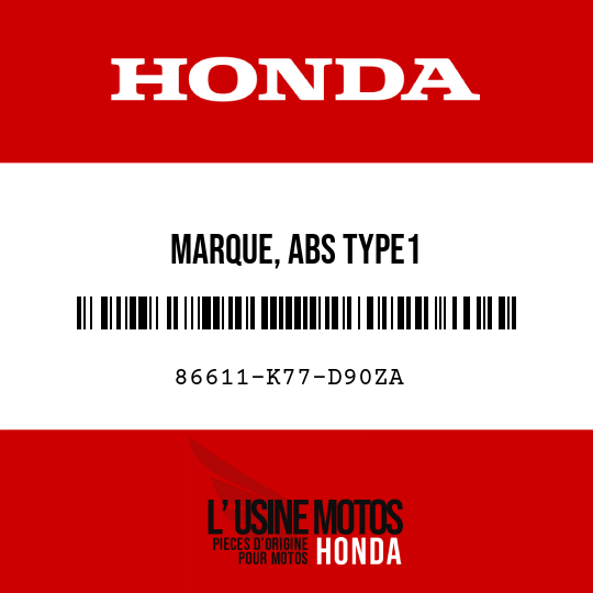image de 86611-K77-D90ZA MARQUE, ABS TYPE1