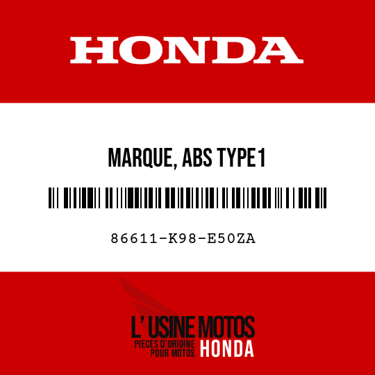 image de 86611-K98-E50ZA MARQUE, ABS TYPE1