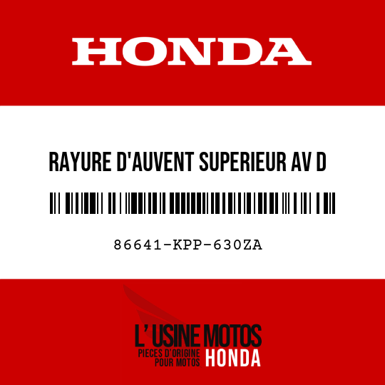 image de 86641-KPP-630ZA RAYURE D'AUVENT SUPERIEUR AV D TYPE1