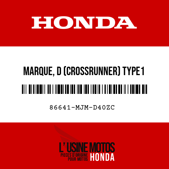 image de 86641-MJM-D40ZC MARQUE, D (CROSSRUNNER) TYPE1