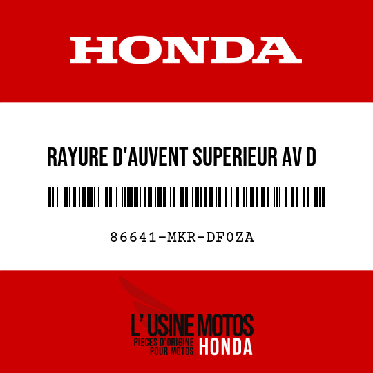 image de 86641-MKR-DF0ZA RAYURE D'AUVENT SUPERIEUR AV D TYPE1