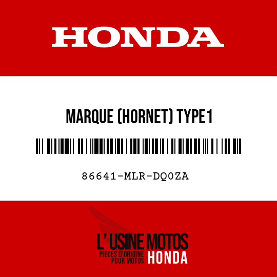 image de 86641-MLR-DQ0ZA MARQUE (HORNET) TYPE1