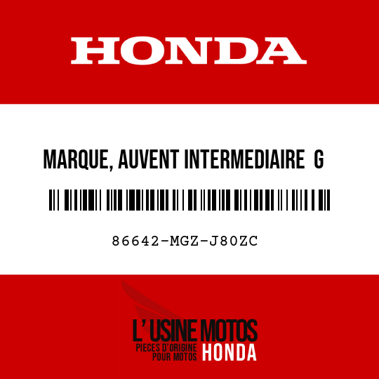 image de 86642-MGZ-J80ZC MARQUE, AUVENT INTERMEDIAIRE  G TYPE1