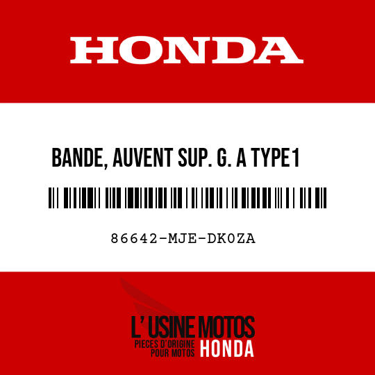 image de 86642-MJE-DK0ZA BANDE, AUVENT SUP. G. A TYPE1