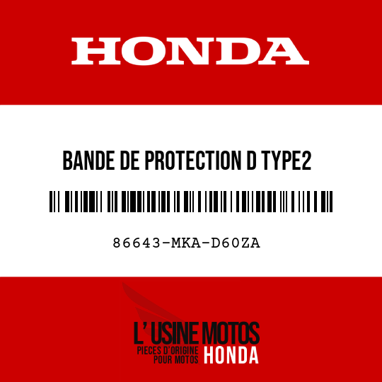 image de 86643-MKA-D60ZA BANDE DE PROTECTION D TYPE2