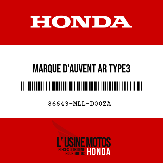 image de 86643-MLL-D00ZA MARQUE D'AUVENT AR TYPE3