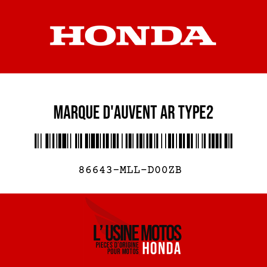 image de 86643-MLL-D00ZB MARQUE D'AUVENT AR TYPE2