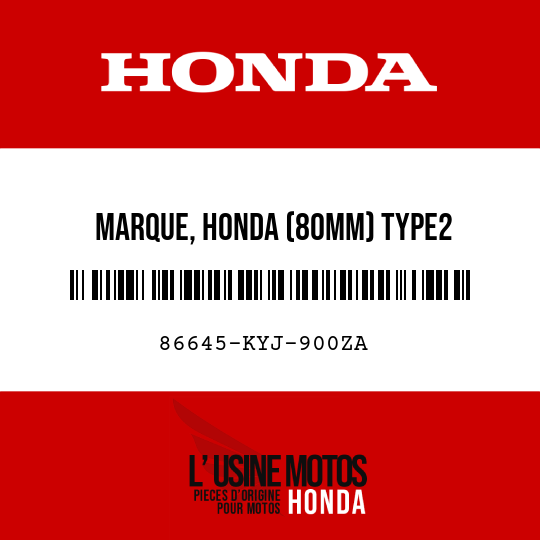 image de 86645-KYJ-900ZA MARQUE, HONDA (80MM) TYPE2