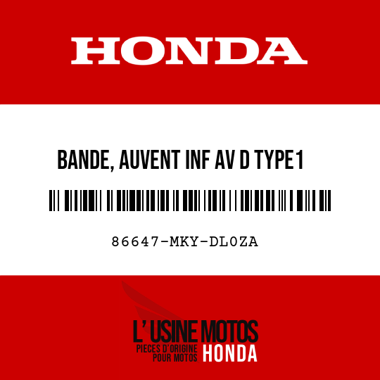 image de 86647-MKY-DL0ZA BANDE, AUVENT INF AV D TYPE1