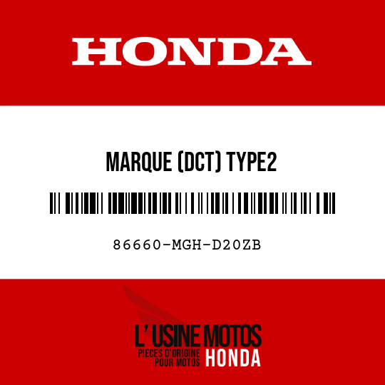image de 86660-MGH-D20ZB MARQUE (DCT) TYPE2