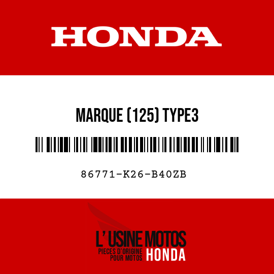 image de 86771-K26-B40ZB MARQUE (125) TYPE3